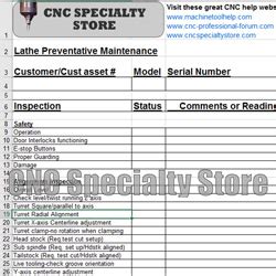 cnc machine maintenance software|lathe machine preventive maintenance checklist.